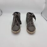 Adidasi dama Pesaro 39 , imitatie de piele , gri negru - imagine 2