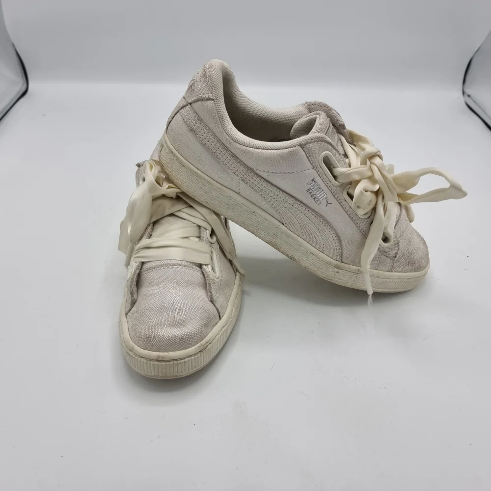 Adidasi dama Puma Basket 38 , piele , alb - imagine 1