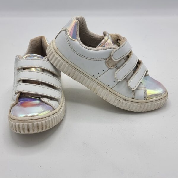 Adidasi copii  33 ,imitatie de piele , alb - imagine 1