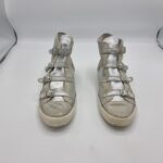 Tenisi dama 41 , piele intoarsa , argintiu - imagine 2