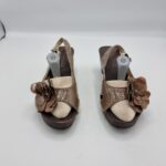 Sandale dama 38 , imitatie de piele , maro - imagine 2