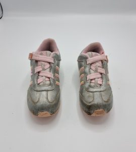 Adidas copii  27 , material textil , piele , gri - imagine 2