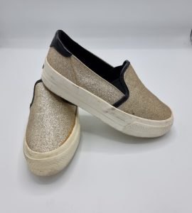 Espadrile dama  Bershka 37 , material textil, auriu negru