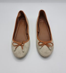 Balerini dama Parfois 37 , imitatie de piele ,gri - imagine 2