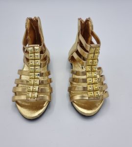 Sandale copii 22 , imitatie de piele , auriu - imagine 2