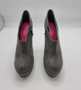 Botine dama Starlet 37 , material textil , gri - imagine 2