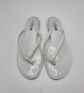 Slapi dama Ideal 38 , imitatie de piele , alb - imagine 2