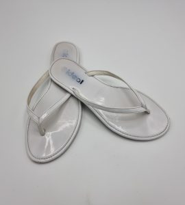 Slapi dama Ideal 38 , imitatie de piele , alb