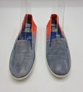 Espadrile dama Vans 37 material textil , gri rosu - imagine 2