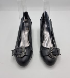 Pantofi dama  Lilly 38 imitatie de piele , negru - imagine 2