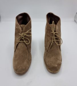 Botine dama 39 piele intoarsa , maro - imagine 2