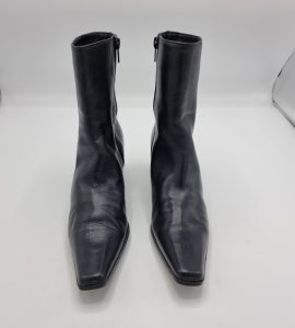 Botine  dama 36,5 piele , negru - imagine 2
