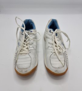 Adidasi  dama 38 , material textil , piele , alb albastru - imagine 2