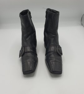 Botine dama Tamaris 36 , piele , negru - imagine 2