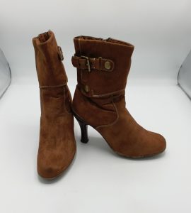 Botine dama 38 material textil , maro