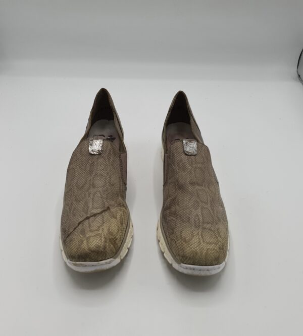 Pantofi dama Rieker 40 imitatie de piele , bej - imagine 2