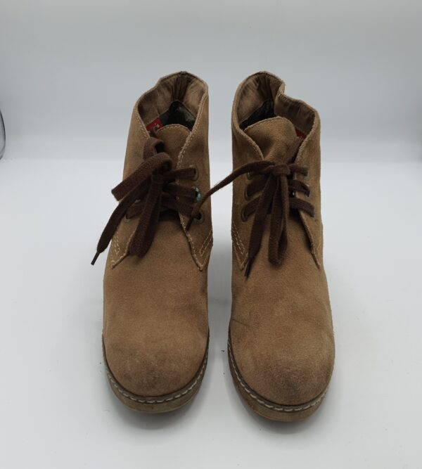 Botine dama Tamaris 39 , piele intoarsa , maro - imagine 2