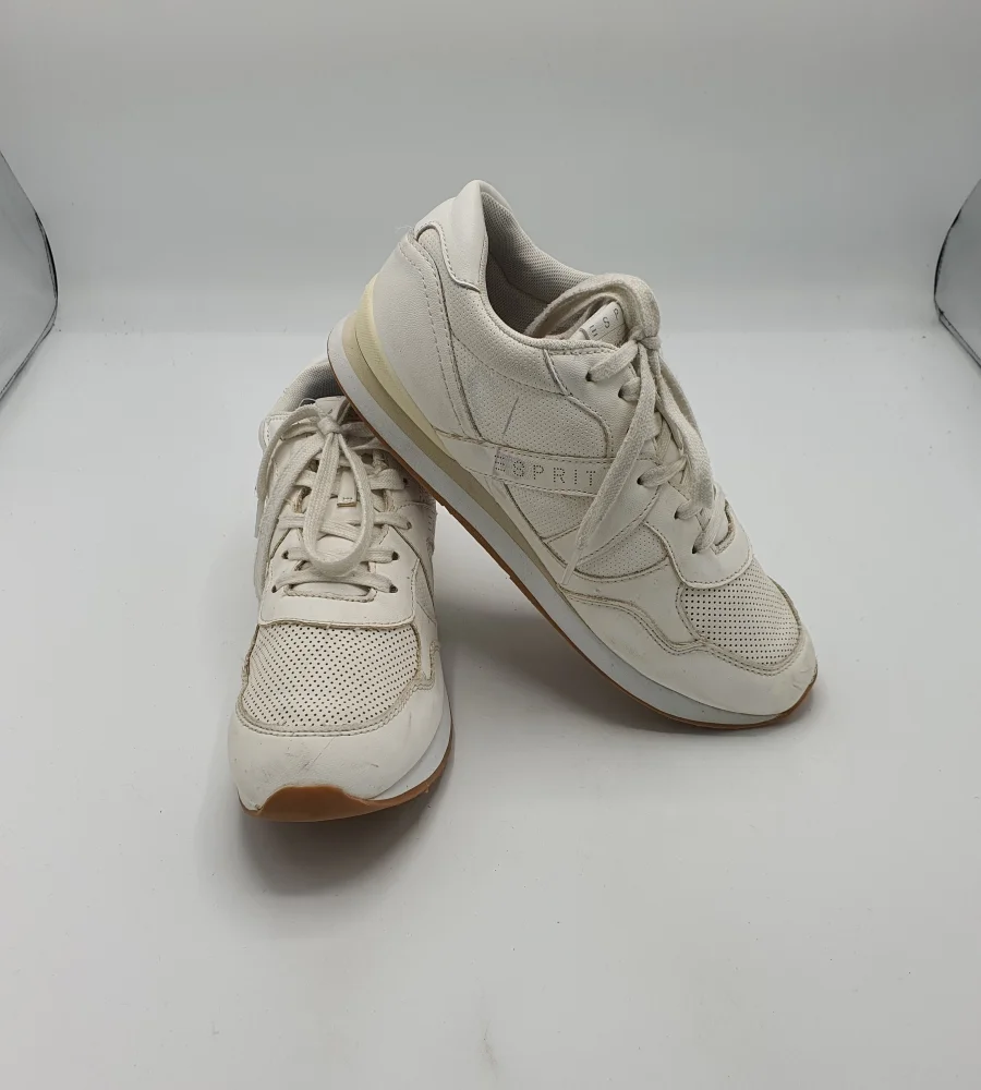 Adidasi dama Esprit 39 imitatie de piele , alb - imagine 1