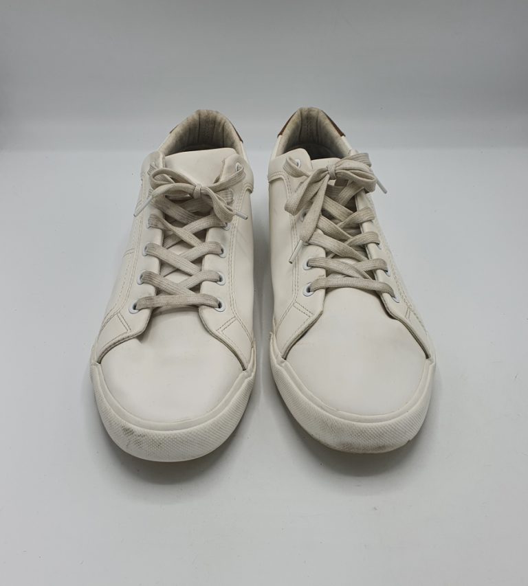 Adidasi barbati  46 imitatie de piele , alb - imagine 2