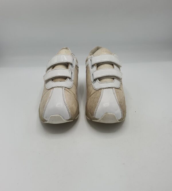 Adidasi dama 35 imitatie de piele, material textil , alb - imagine 2