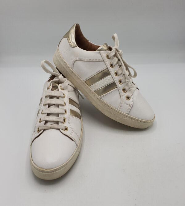 Adidasi dama Nine West 37 , imitatie de piele , alb - imagine 1