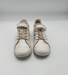 Adidasi copii Adidas 33 , imitatie de piele , alb - imagine 2