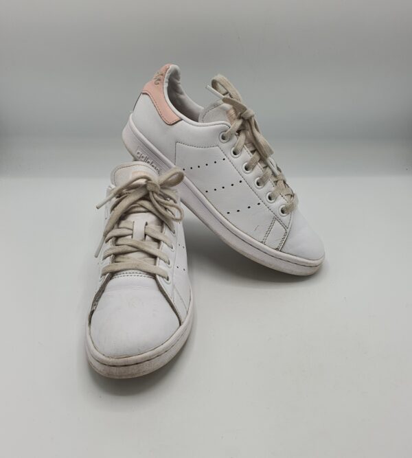 Adidasi dama Adidas 37,5 imitatie de piele , alb - imagine 1