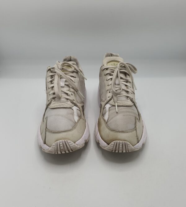Adidasi dama Adidas 38 , material textil , piele , alb gri - imagine 2