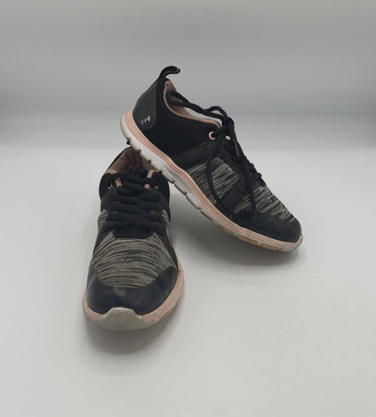 Adidasi dama 34 material textil , gri negru - imagine 1