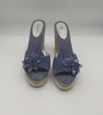 Saboti dama  Graceland 41 , material textil , albstru - imagine 2