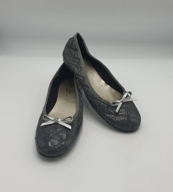 Balerini  dama Alex& Tai 37 imitatie de piele , material textil, gri - imagine 1