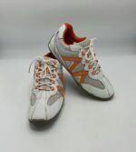 Adidasi  dama 38 imitatie de piele , material textil, alb portocaliu