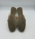 Adidasi  dama 38 imitatie de piele , material textil, alb portocaliu - imagine 4