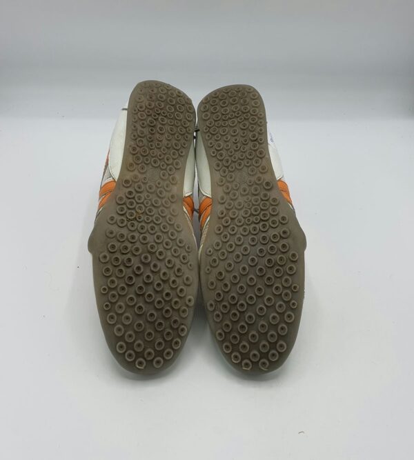 Adidasi  dama 38 imitatie de piele , material textil, alb portocaliu - imagine 4