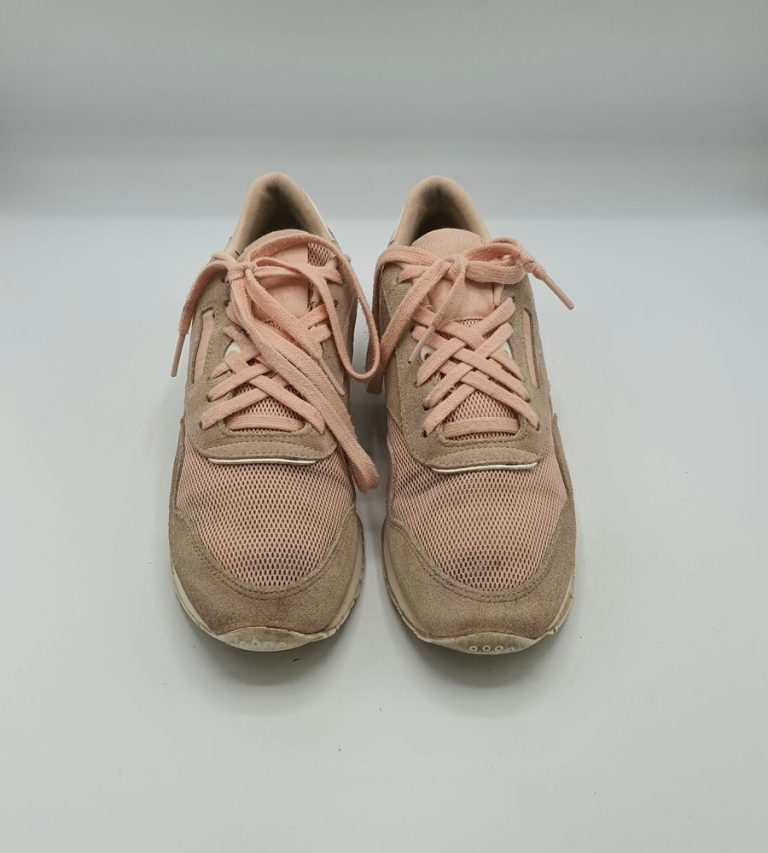 Adidasi dama Reebok 39 material textil , piele intoarsa ,crem roz - imagine 2