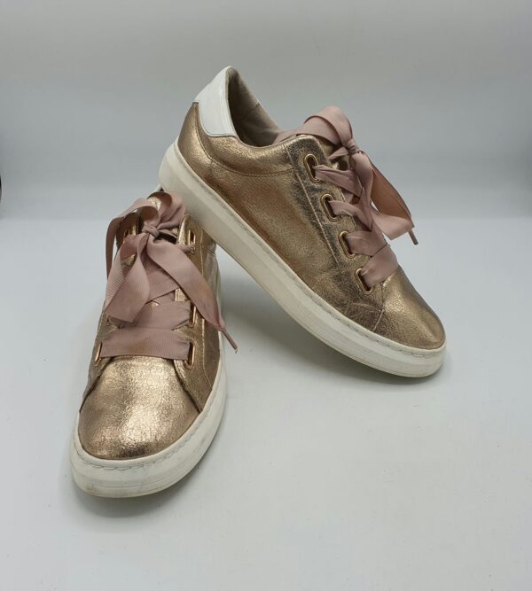 Adidasi Street Shoes 41 imitatie de piele , auriu - imagine 1