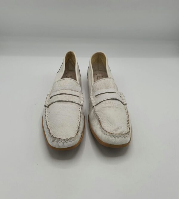 Mocasini dama  JanetD 39 piele , alb - imagine 2