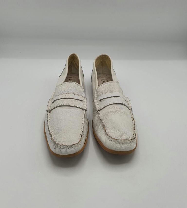 Mocasini dama  JanetD 39 piele , alb - imagine 2