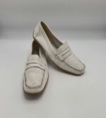 Mocasini dama  JanetD 39 piele , alb