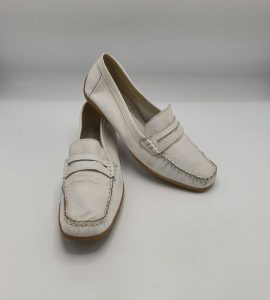 Mocasini dama  JanetD 39 piele , alb