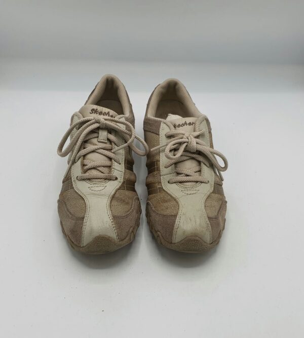 Adidasi dama Skechers 38 piele , piele intoarsa , bej crem - imagine 2