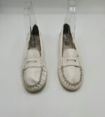 Mocasini dama Comfort 40 imitatie de piele , alb - imagine 2