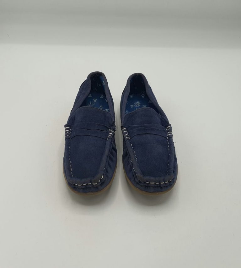 Mocasini Lilly & Dan 29 , material textil , albastru - imagine 2