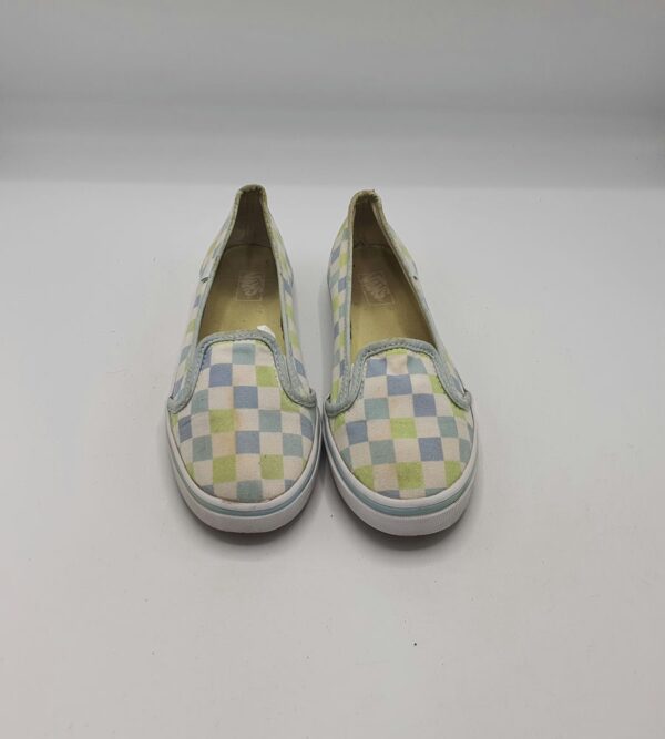 Tenisi dama Vans 36 material textil, alb albastru - imagine 2