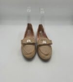 Balerini dama Top Shop 37 imitatie de piele, crem - imagine 2