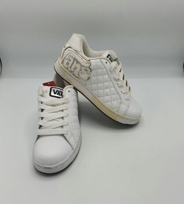 Adidasi dama Vans 36,5 , piele , alb - imagine 1
