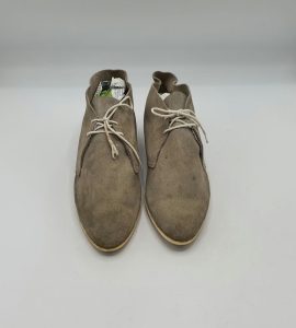 Botine dama 38 piele intoarse , crem - imagine 2