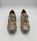 Adidasi dama Rieker 40 imitatie de piele , alb gri , bej - imagine 2