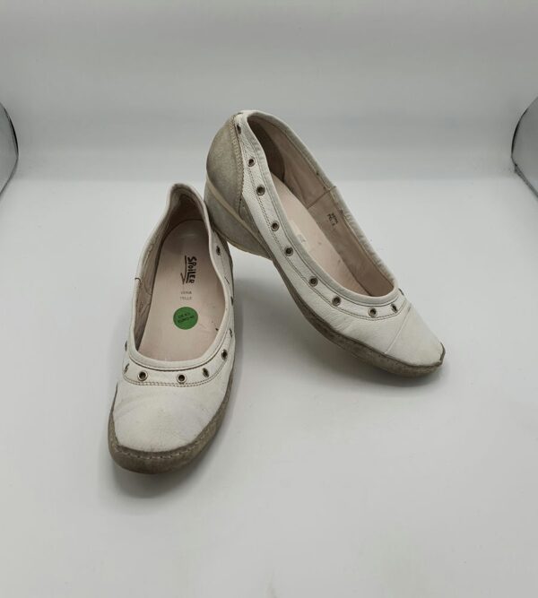 Pantofi dama Spoiler 40 piele , piele intoarsa , alb gri - imagine 1