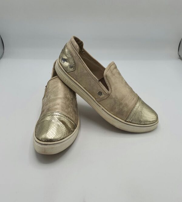 Espadrile dama  Mustang 40 imitatie de piele , auriu - imagine 1